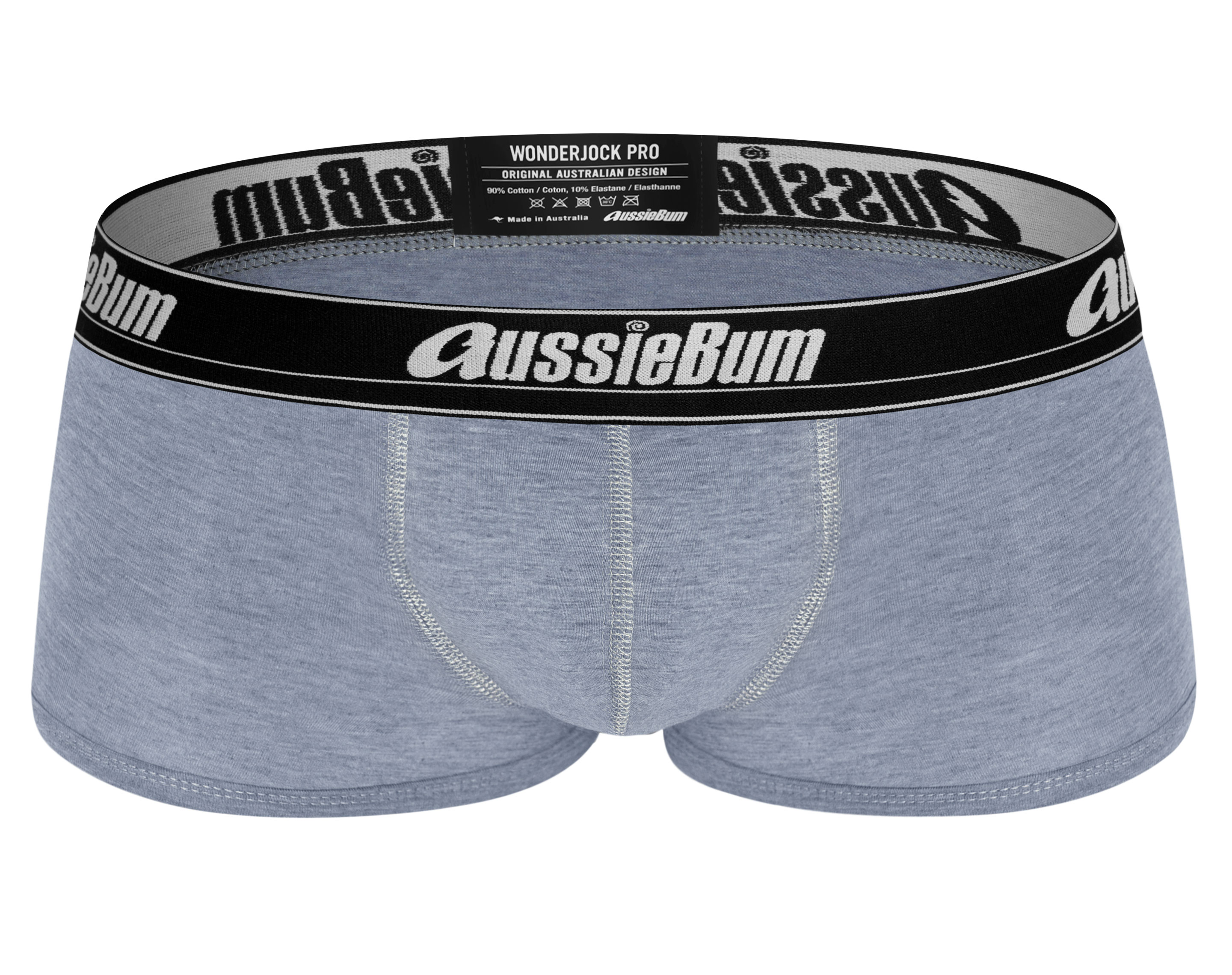 Wonderjock Pro Hipster Marle Blue Trunk Underwear range at aussieBum