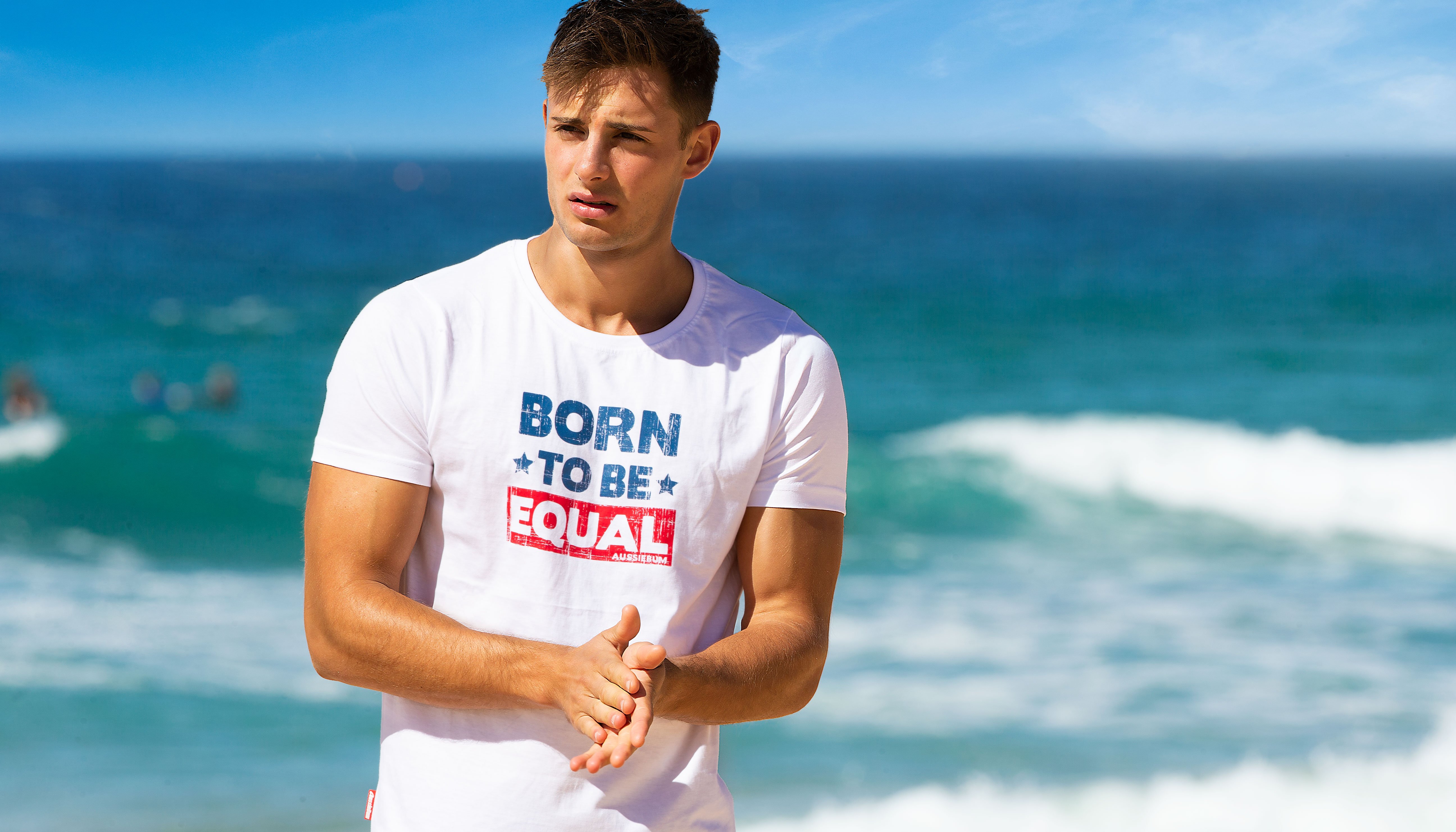 Designer Tee Equal White Tshirt Clothing Range At Aussiebum