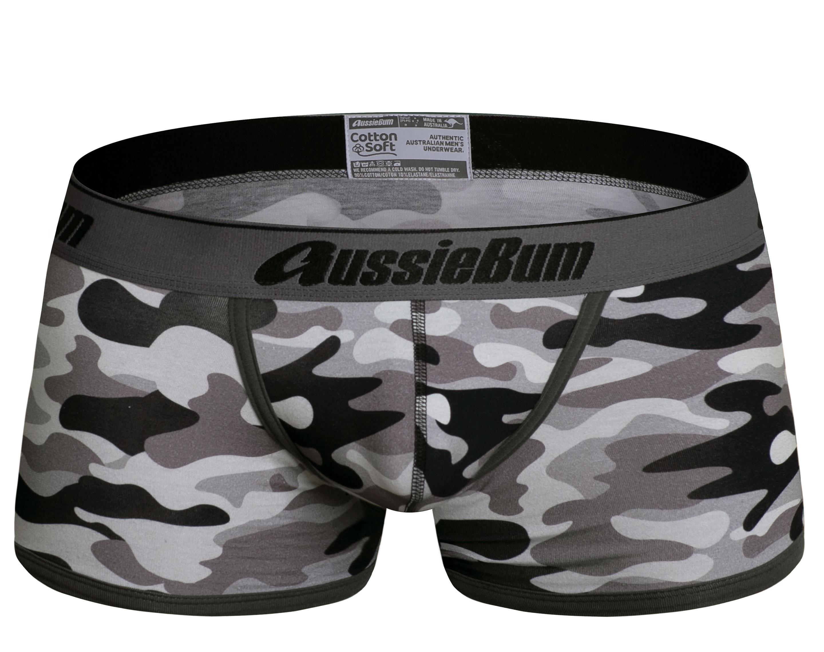 CottonSoft Camo Black Trunk Underwear range at aussieBum