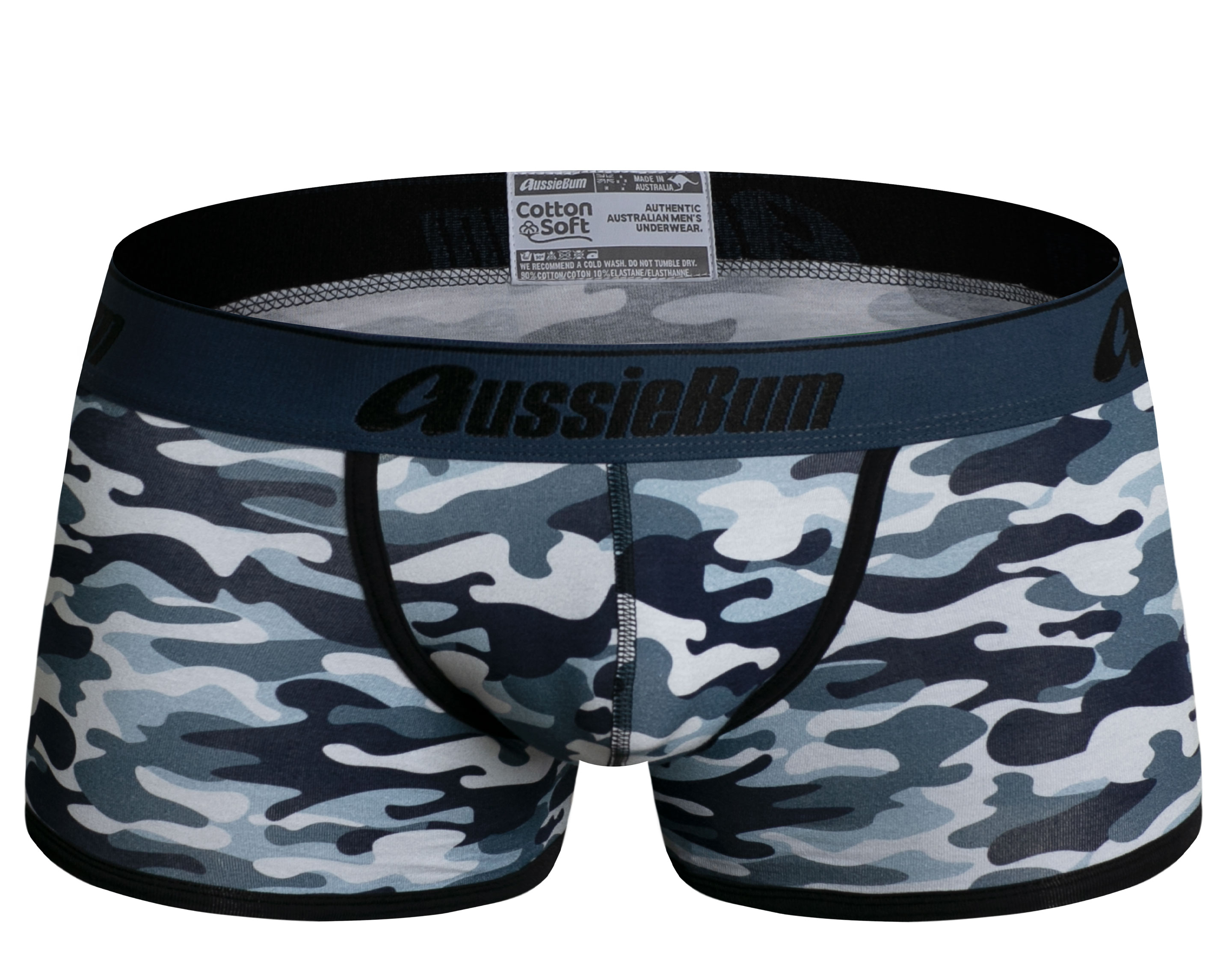 CottonSoft Camo Blue Trunk Underwear range at aussieBum