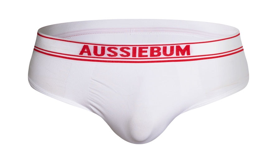 aussieBum Men's Classic Original White Brief Underwear - M