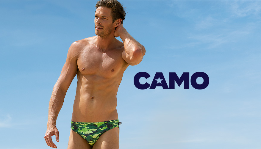 Camo Green Brief - Swimwear range at aussieBum