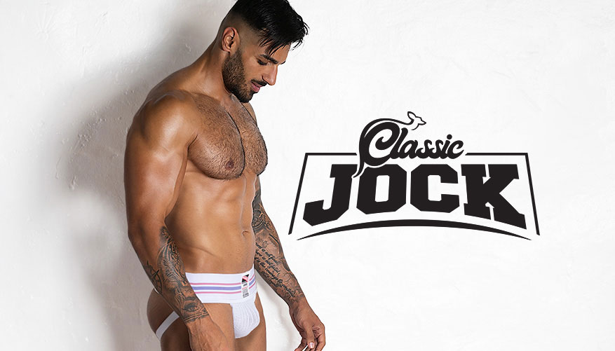 aussieBum Men's Classic White Jock Underwear - M