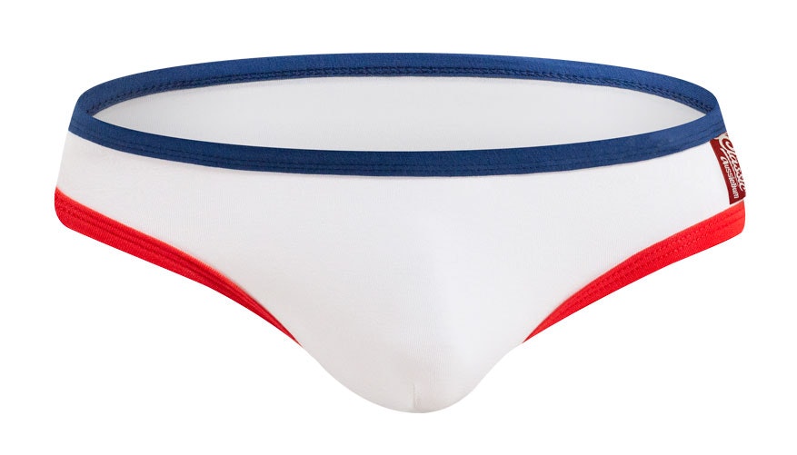TeeBall White Navy-Red Brief - Underwear range at aussieBum