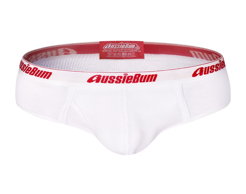 aussieBum Men's Classic White Brief Underwear - M