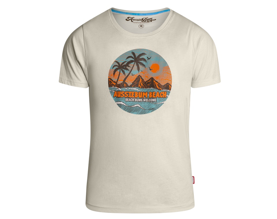 Designer Tee Beach Bums White Tshirt - Clothing range at aussieBum