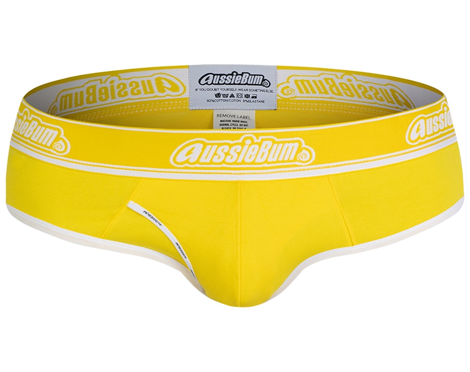 Aussiebum Brief Mens Yellow Underwear Super Sexy FAST SHIPPING!! Size S M L  XL