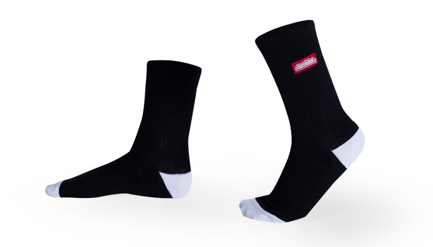 aB Embroided Socks Black Lifestyle Image
