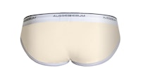 aussieBum Men's BASELINE Beige White Bikini Underwear - M