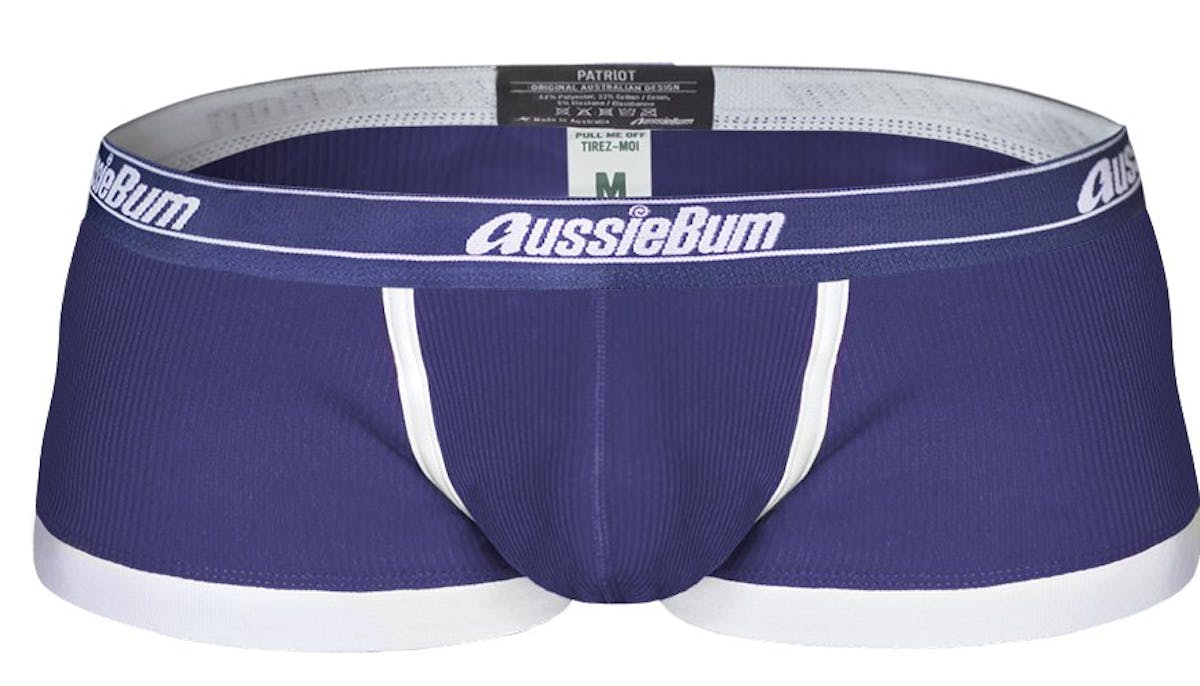 Wonderjock Patriot ABum Blue Trunk Underwear range at aussieBum