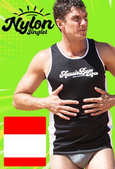 Nylon Singlet Black White Homepage Image