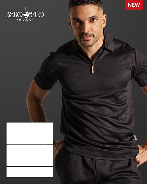 AeroFlo Polo Black Homepage Image