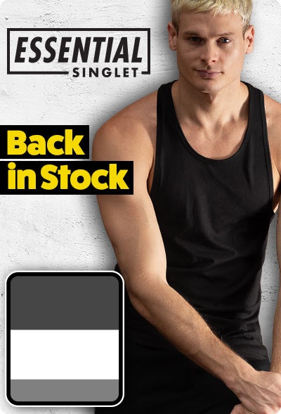 Essential Singlet Black Homepage Image