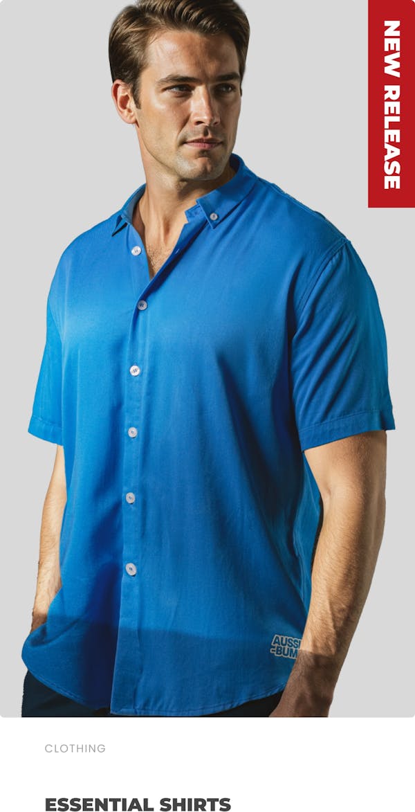 Essential Shirt Blue Homepage Image