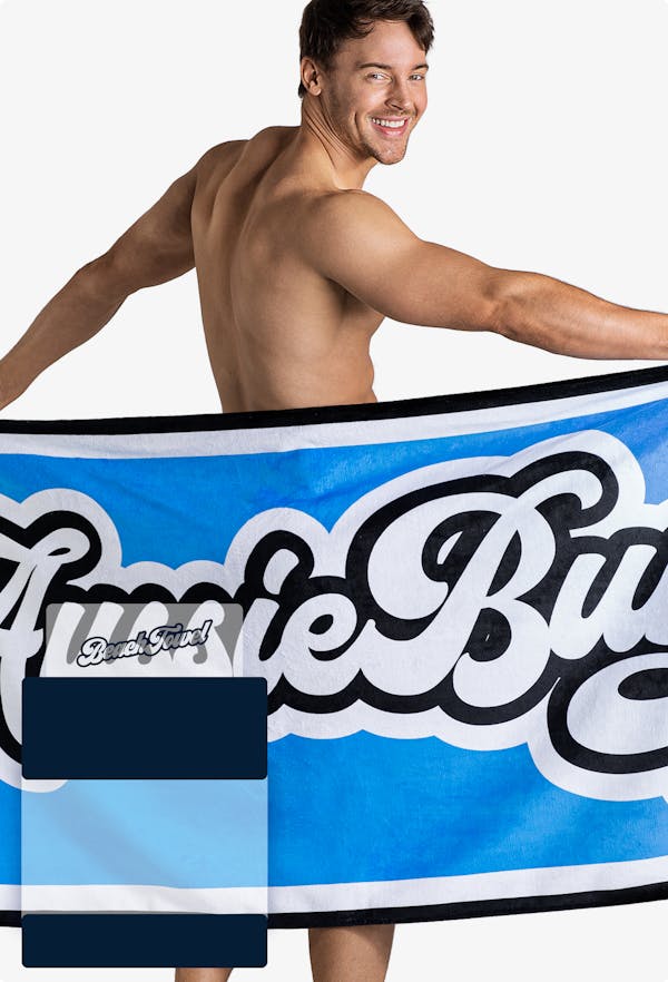 Towel Black Blue Homepage Image