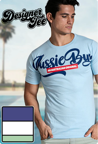 Designer Tee Cerulean Cool Homepage Image