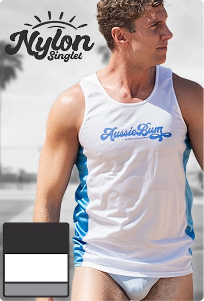 Nylon Singlet White Royal Homepage Image