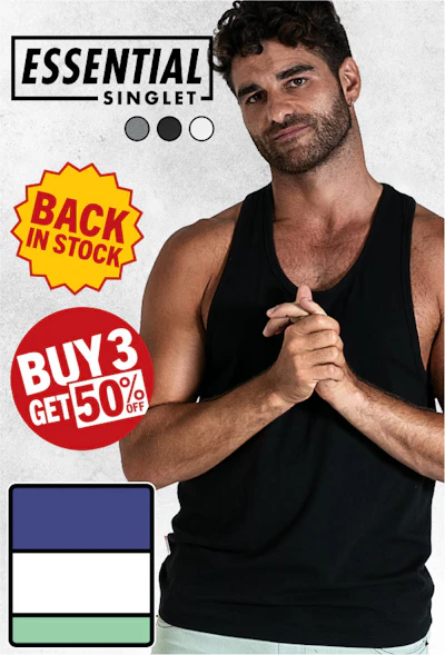 Essential Singlet Black Homepage Image