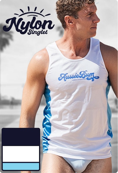Nylon Singlet White Royal Homepage Image