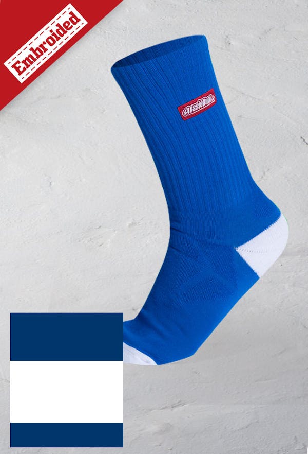 aB Embroided Socks Blue Homepage Image