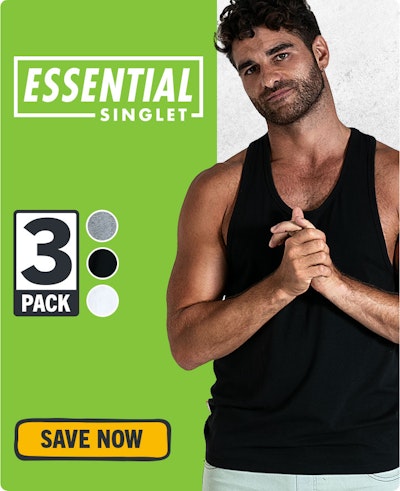 Essential Singlet 3pk 3pk Marle Homepage Image