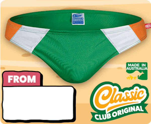 AussieBum Men orange classical original ribbed brief underwear