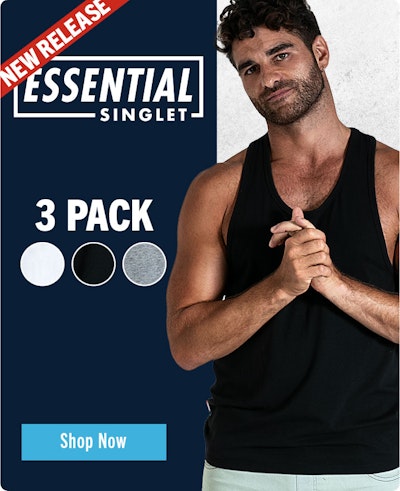 Essential Singlet 3pk 3pk Marle Homepage Image