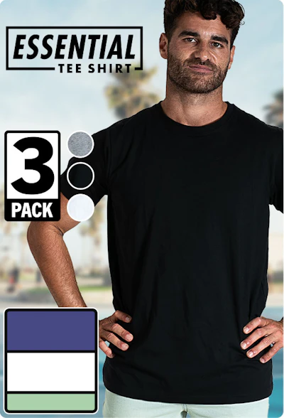 Essential Tee 3pk 3pk Marle Homepage Image