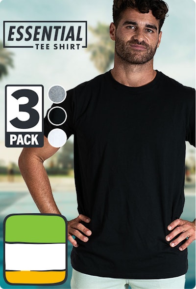 Essential Tee 3pk 3pk Marle Homepage Image
