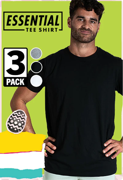 Essential Tee 3pk 3pk Marle Homepage Image