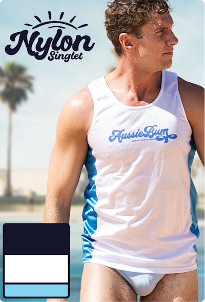 Nylon Singlet White Royal Homepage Image