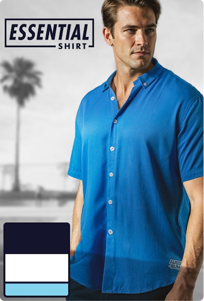 Essential Shirt Blue Homepage Image