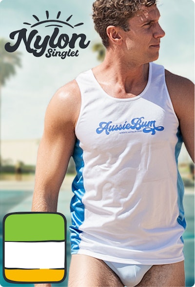 Nylon Singlet White Royal Homepage Image