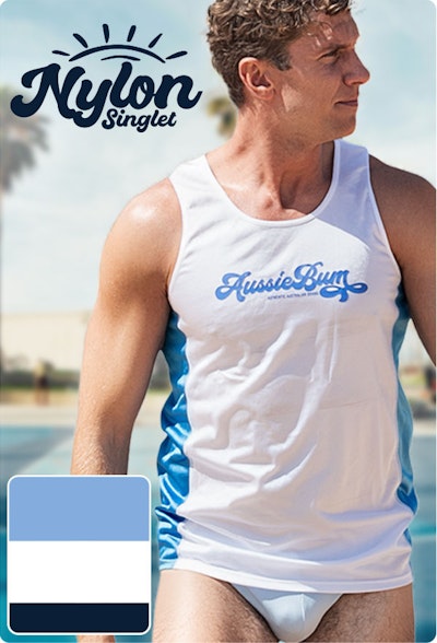 Nylon Singlet White Royal Homepage Image