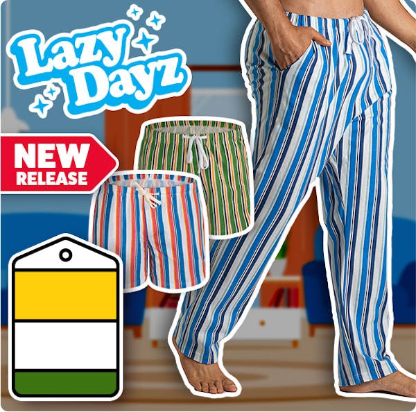 LazyDayz Pyjama's Blue Homepage Image