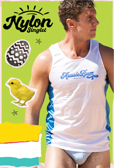 Nylon Singlet White Royal Homepage Image