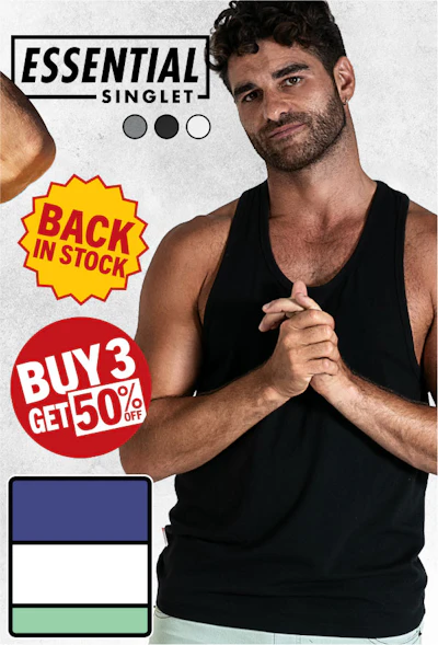 Essential Singlet Black Homepage Image