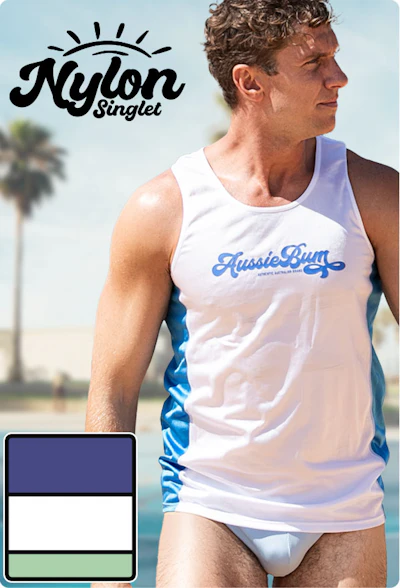 Nylon Singlet White Royal Homepage Image