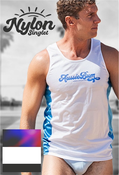 Nylon Singlet White Royal Homepage Image