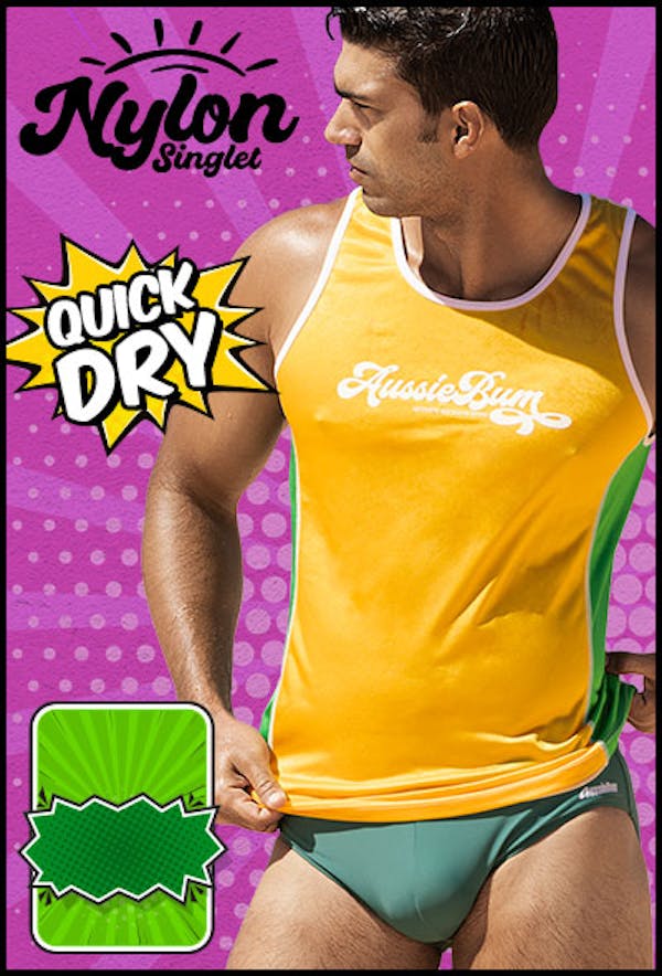 Nylon Singlet GreenGold Homepage Image